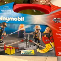 Playmobil  pompieri nuova in valigetta