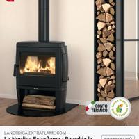 Stufa a legna modello Tahiti della Nordica