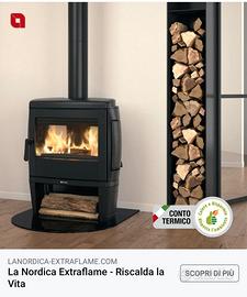 Stufa a legna modello Tahiti della Nordica