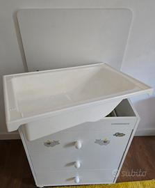 Fasciatoio Foppapedretti con vasca da bagno