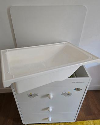Fasciatoio Foppapedretti con vasca da bagno