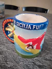 boccale per birra in ceramica sicilia