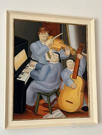 Copia d’ autore olio su tela quadro Botero