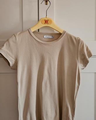 T-Shirt Beige Zara
