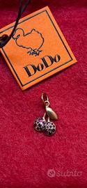 Dodo ciondolo ciliegie in oro rosa