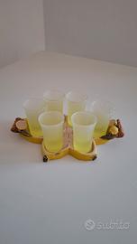 Set Limoncello 7 pz Italiano Bicchieri Satinati 