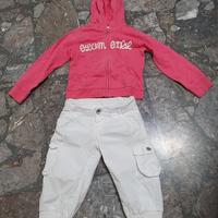 2 felpe più pantaloncino più giubbetto bamb 4anni