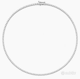 Collana Tennis Zirconi cubica 2 mm / Argento 925