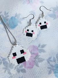 Set collana + orecchini Onigiri Kawaii