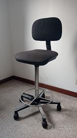 Sgabello ergonomico alto con rotelle