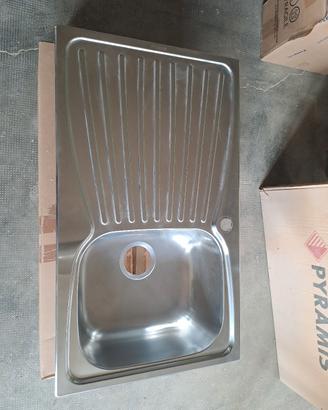 Lavello incasso acciaio inox cm 86x50