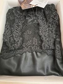 Sottoveste Janira in Raso e Pizzo - Tg.L - NUOVA