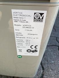 DEUMIDIFICATORE VORTICE DEUMIDO 20