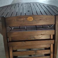 tavolo in legno da giardino con sedie