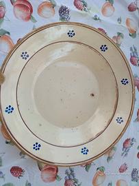 Antico grande piatto puglia Grottaglie ceramica