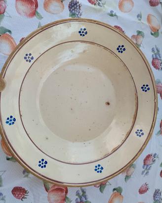 Antico grande piatto puglia Grottaglie ceramica