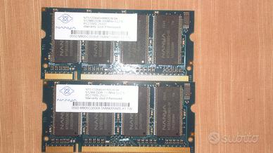 1 GB Ram Sodimm DDR 333 Mhz 512MB x2