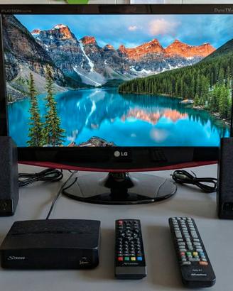 TV Monitor LG 22" Full HD + Decoder T2 + Casse