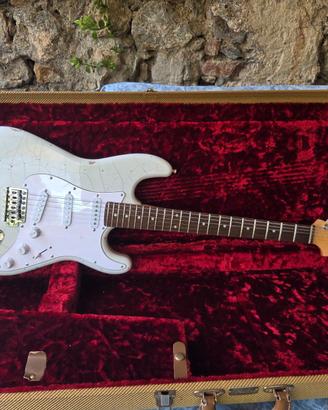 Stratocaster Partcaster Nitro Relic - Olympic Whit