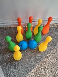 Gioco 10 birilli 2 palline bowling