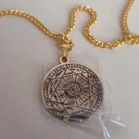 Collana Dorata Sigillo di Salomone Portafortuna 