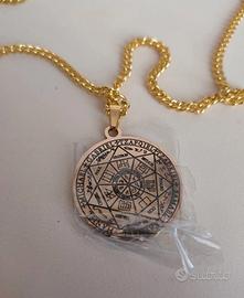 Collana Dorata Sigillo di Salomone Portafortuna 