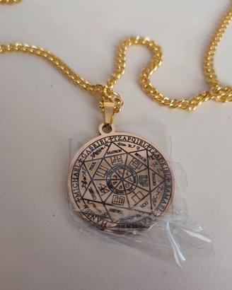 Collana Dorata Sigillo di Salomone Portafortuna 