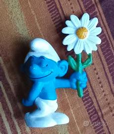 Puffo "I Puffi" timido margherita orig. anni '80