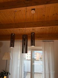 Lampadario pendente cromato di pregio Metal Spot