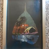 Dipinto a mano su foglia origine India
