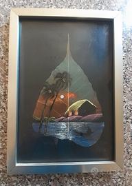 Dipinto a mano su foglia origine India