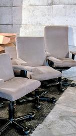 Poltrone ufficio 8pz Molteni Mix Afra Tobia Scarpa