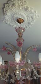 Lampadario in vetro di murano