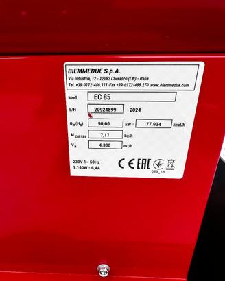 BM2 GENERATORE DI ARIA CALDA EC 85