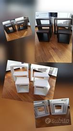 4 set di scaffali a cubotti
