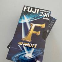 Videocassette VHS Fuji 240 New Nuove - 3 pezzi