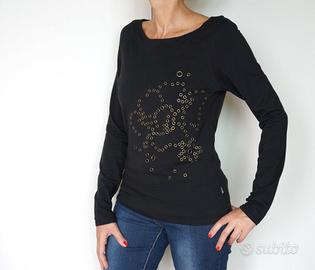 Maglia nera traforata KRIZIA JEANS seconda mano