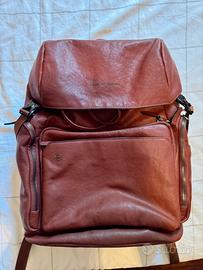 Zaino Piquadro pelle marrone con porta PC