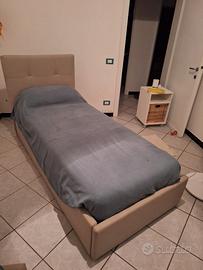 2 letti singoli con contenitore