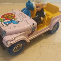 Puffi Burago Jeep CJ-7 vintage + personaggi