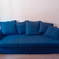 Divano letto Ikea Holmsund blu in tessuto