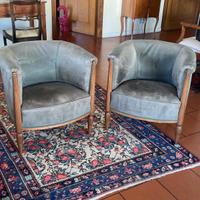 Coppia di poltroncine liberty