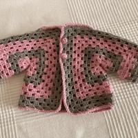 Maglia/cardigan neonato lavorazione uncinetto