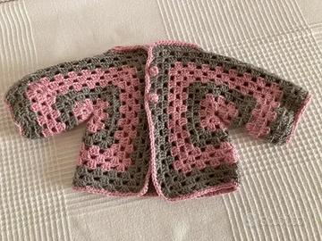 Maglia/cardigan neonato lavorazione uncinetto