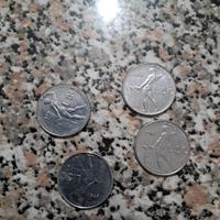 4 monete 50 lire del 1978 a 1989