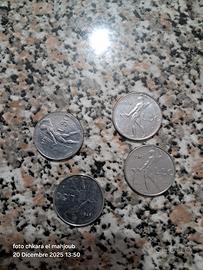 4 monete 50 lire del 1978 a 1989