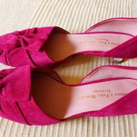 Elegante scarpa da donna scamosciata suola cuoio