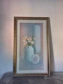 Quadro floreale elegante - fiori bianchi