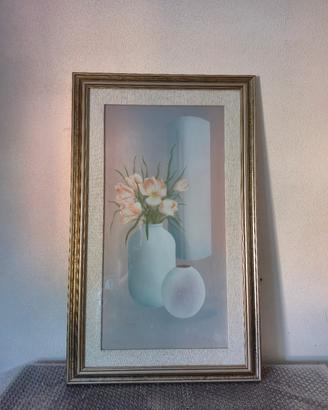 Quadro floreale elegante - fiori bianchi