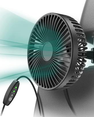 Ventilatore USB per Auto, 6 pollici Ventola 3 Velo